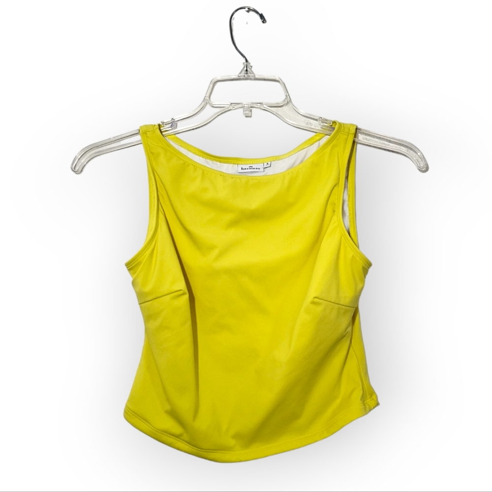 Hermoza Tiffany Tankini Two-Piece Top Yellow Size 8